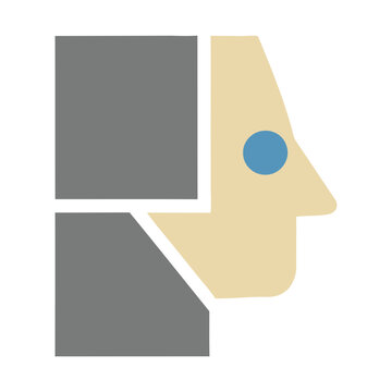Abstract Human Head Profile Icon