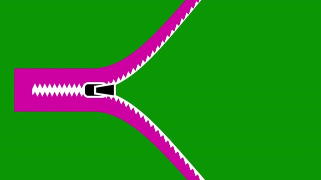 Animated opening and closing transition with alpha channel, cartoon animation preset good for any use, motion design element, business, art, education, science, fashion, green screen background, 4k