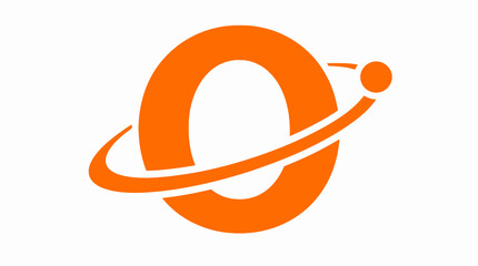 Orange letter O with orbiting planetary ring. © Yara