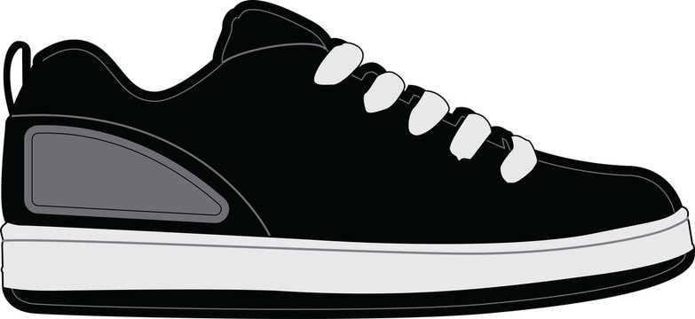 Skate Sneaker Shoe Illustration Transparent PNG File