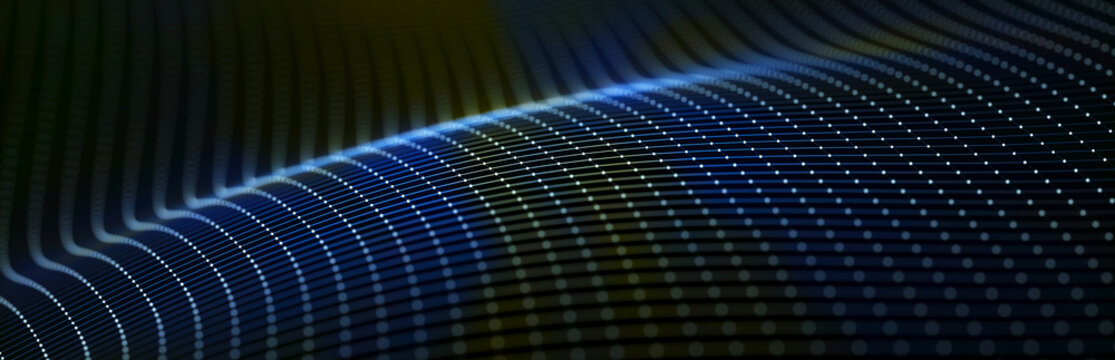 Abstract space with dots and lines. Network structure. Background concept for your design. 3d rendering.