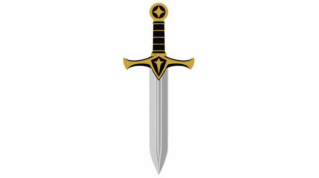 Minimalist fantasy dagger icon on white background.