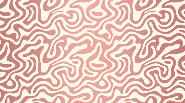 Seamless Organic Liquid Waves Abstract Rose Gold Pattern