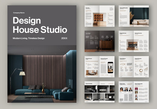 Modern Interior Design Portfolio Layout