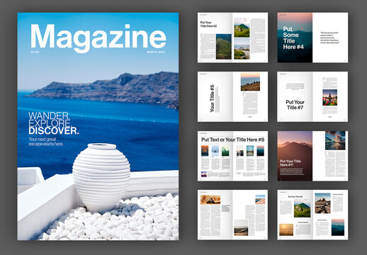 Modern Travel Magazine Layout