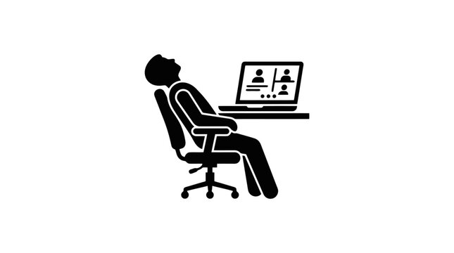 Man sitting at desk with laptop.