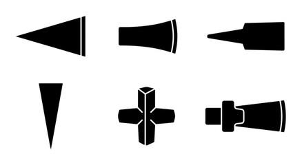 Black Chess Pieces Silhouettes, Vector Icons Set, Strategy Game Elements, Classic Board Game Symbols © Zara