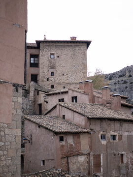 Traditional medieval architecture defining albarracin village street