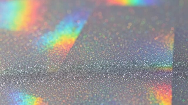 Abstract holographic texture with rainbow light reflections