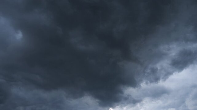 Dark cloud in the storm sky, time - lapse video