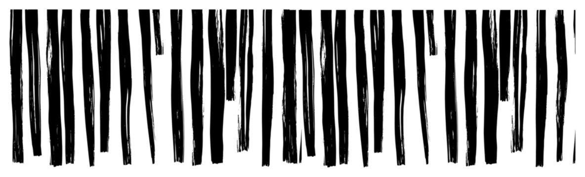 Irregular vertical ink stripe pattern in rough hand painted style
