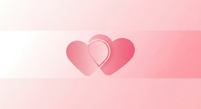 Pink heart symbols, gradient background, love icons, Valentine's Day graphics
