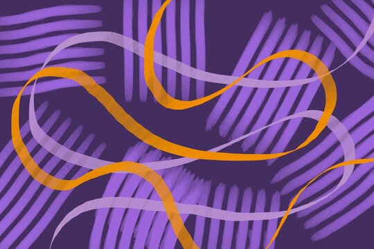 Abstract purple and orange line pattern background