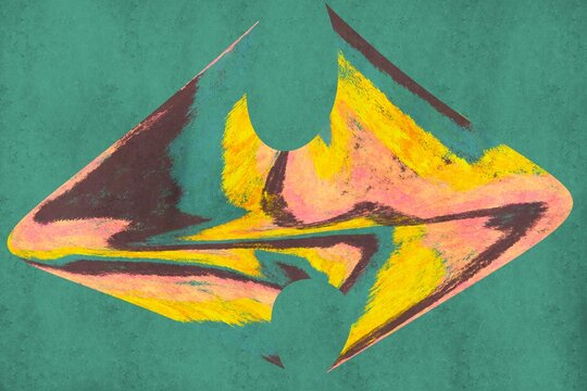 Modern abstract illustration with textured geometric forms