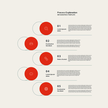 Business project infographic vector concept. Symbol of strategic planning, project management workflow, corporate design. Minimal design eps10 illustration.
