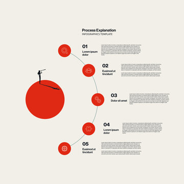 Corporate business project infographic vector concept. Symbol of strategic planning layout, professional workflow, corporate presentation. Minimal design eps10 illustration.