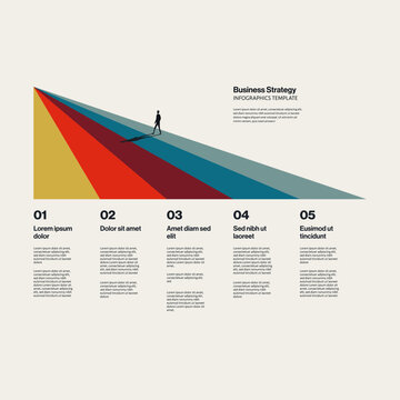 Corporate business strategy vector concept. Symbol of project planning steps, management workflow, commercial presentation template. Minimal design eps10 illustration.