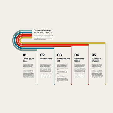 Corporate Business strategy timeline infographics. Planning, strategy, project management infographics, presentation template. Minimal design eps10 illustration.