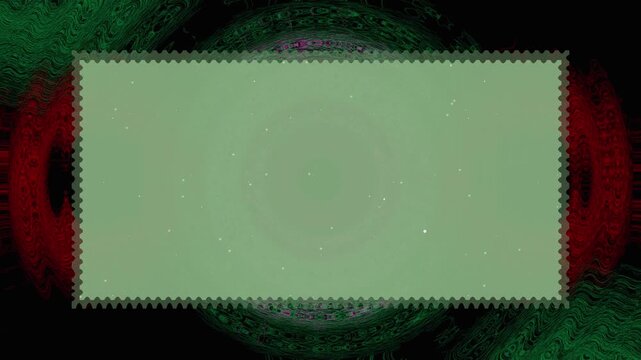 Green Texture Banner with Red Glow Abstract Motion Background