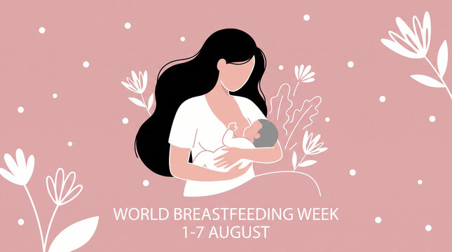 Mother breastfeeding baby. Nursing mom and child health