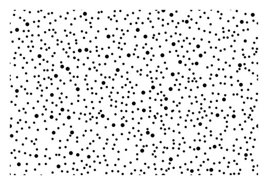 Scattered dots pattern with random black circles in modern minimalist style