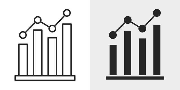 Data Trend Icon represents business analytics, performance tracking, and growth statistics with an editable outline vector illustration.
