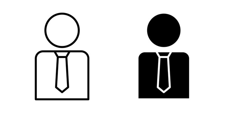 Employee Icon represents workforce management, staff profiles, and corporate organization with an editable outline vector illustration.