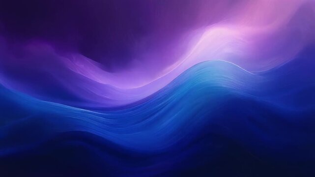Abstract wavy motion timelapse background deep blue violet tones blending