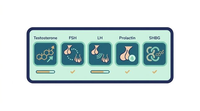 This shows hormone tests for male fertility including testosterone and other hormones for sperm health in a wellness context.