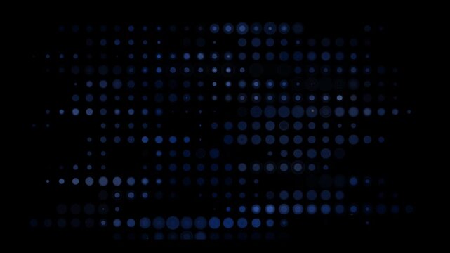 Blue LED Dot Matrix Motion Graphics Background