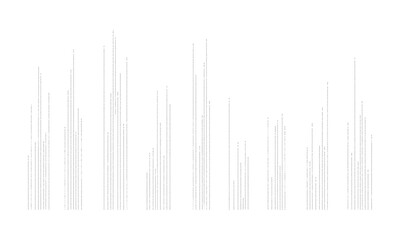 Obraz premium Vertical barcode style pattern with varying line weights and spacing.