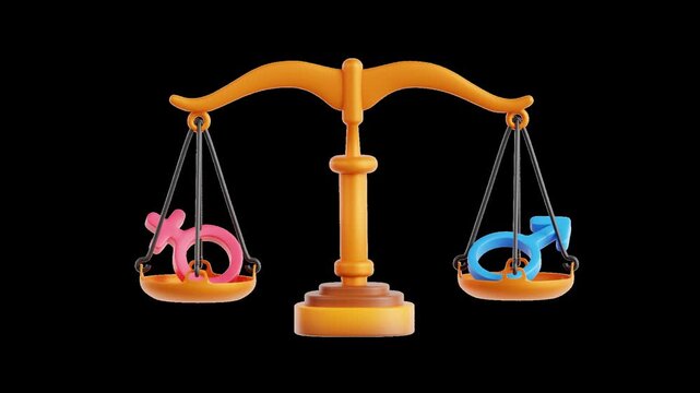 Balancing gender symbols on scales social equality and justice