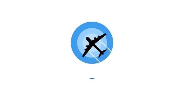 Apply Now CTA Button for airline recruitment, with airplane takeoff animation, and seamless 10-second loop. Ideal for airline hiring campaigns, career pages, and recruitment promotions.