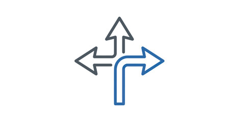 Four Way Directional Arrow Icon © Felisa