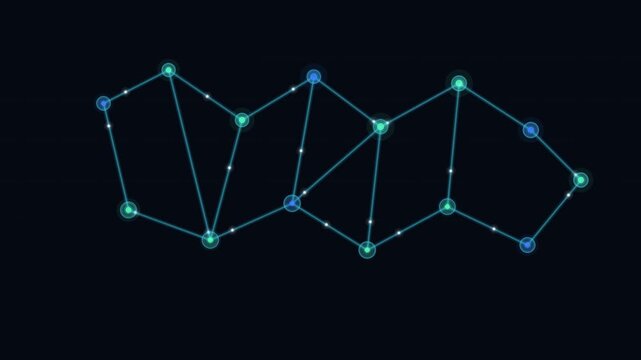 Glowing constellation pattern shines brightly in the dark night sky with stars