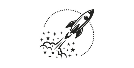 Rocket Ship Launch Vector Illustration © Nabilah