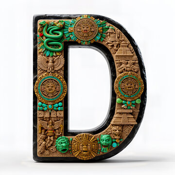 letra D, aztecas, serpiente, emplumado, piramide, mexico, calendario, azteca, jade, tallado, artesanal, obsidiana, negro, simbolismo, mexicanidad, identidad, pueblo, precolombino, uensilios, abecedari
