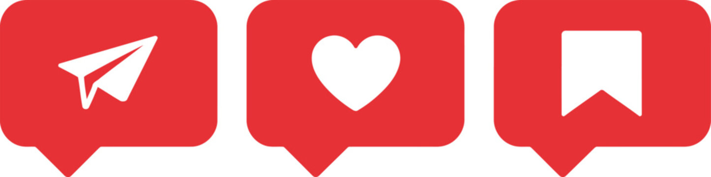 Social media reaction and sharing icons vector illustration