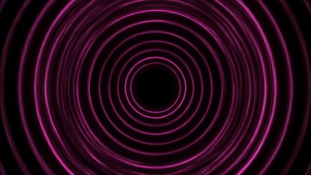 Abstract concentric circles with vibrant pink glow. Hypnotic radial pattern for dynamic digital backgrounds.