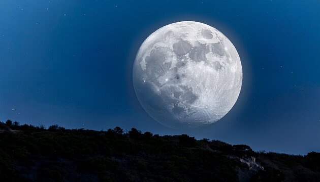a large moon in the sky