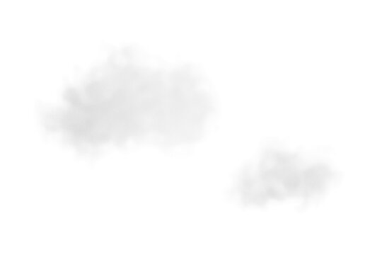 fluffy 3d clouds on a transparent background