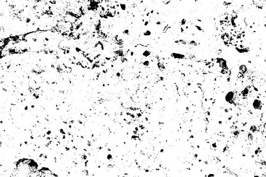 High contrast black and white grunge overlay texture for distress design effect