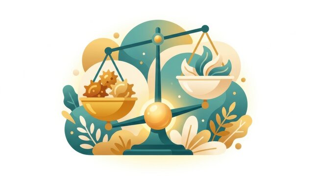 An illustration shows an imbalance scale representing the struggles of women with endometriosis and PCOS, highlighting reproductive health issues.