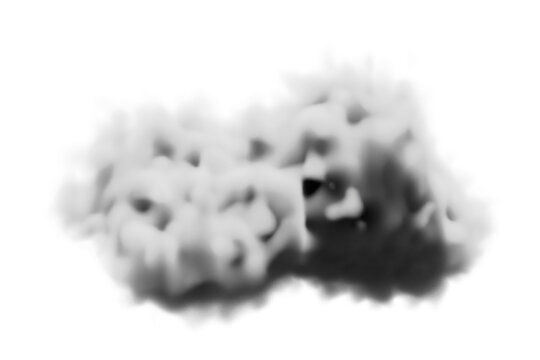 fluffy 3d storm clouds on a transparent background