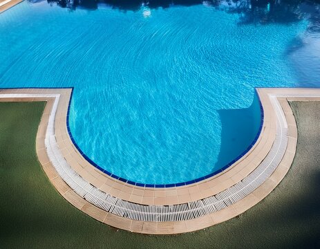 swimming pool background from above for banner