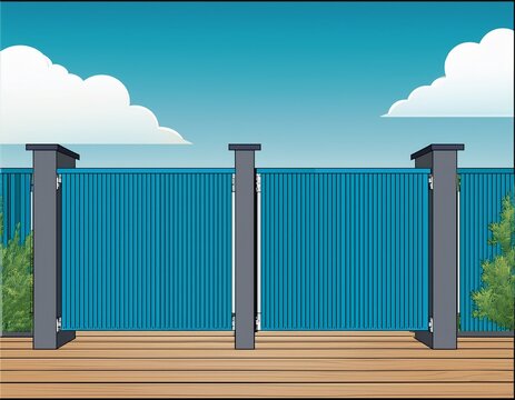 newly constructed composite decking and fencing in ash blue gray composite decking fencing ash blue gray