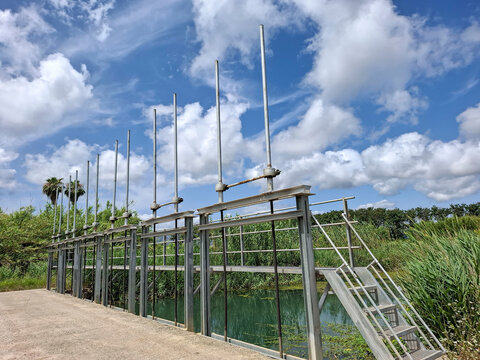 Metal sluice gate system for irrigation management in Pego Oliva ecological rice farming zone