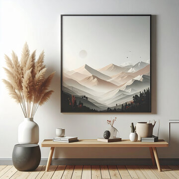 Mountain landscape art print