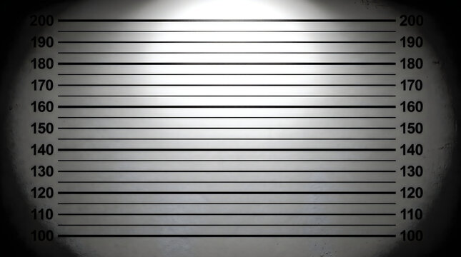 Police Lineup Background with Height Measurement Scale