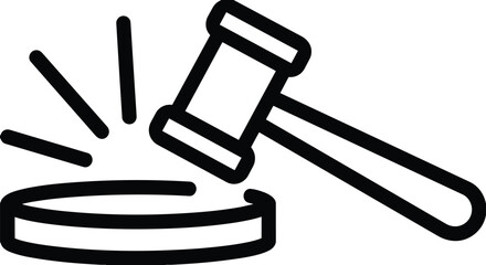 Wooden judge gavel hitting sound block for justice © Abayal